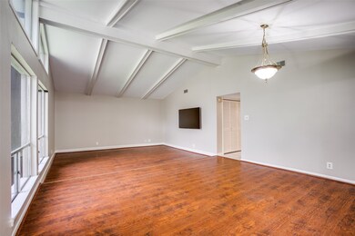 The vaulted ceilings give the space an extra large
