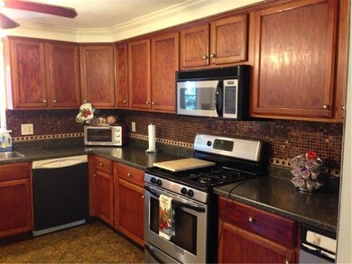 Freshly painted kitchen with beautiful backsplash 
