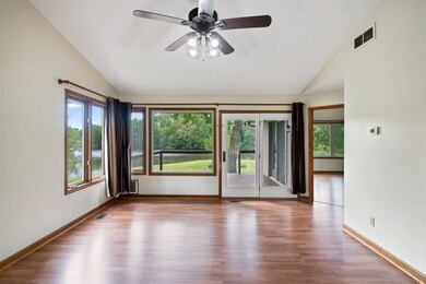 Large Great room with gorgeous views of the lake.