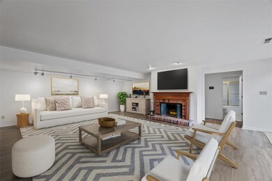 Virtually staged lower level family room