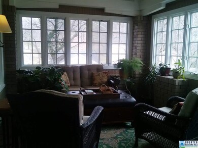 Even on an overcast day, the sun-porch is bright a