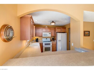 Appliances stay!  Beautiful maple cabinetry.