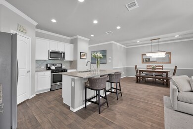Kitchen and Dining open-concept floor plan