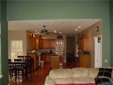 Kitchen view from family room with breakfest nook 