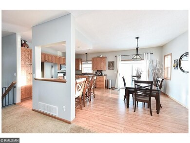Open concept kitchen with center island, breakfast