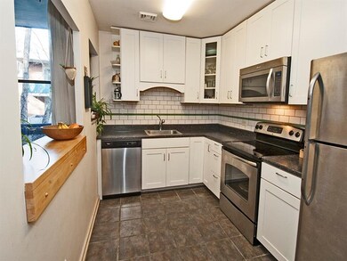 The opening in the kitchen was added during the up