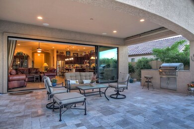 Rear Patio with Travertine Tile