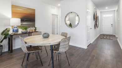 Dining room featuring dark hardwood / wood-style f
