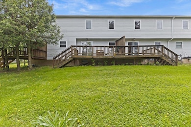 Another perspective of the back with deck as viewed from the common land.