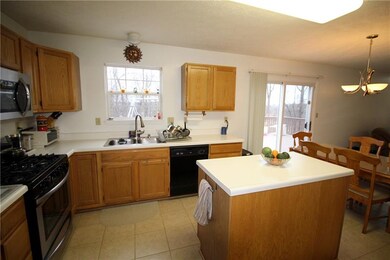 Spacious kitchen with center island and newer appl