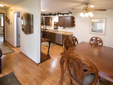 Informal Dining room is open to Kitchen and Living