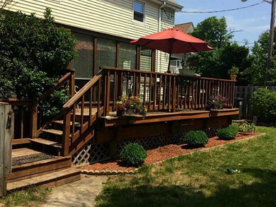 Exterior Front. Large Deck