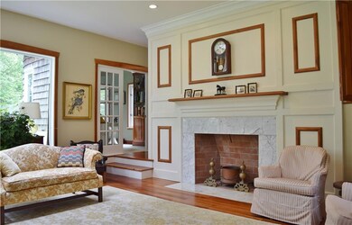 Living room with fireplace