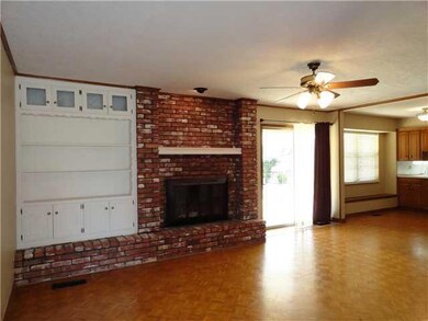 Living Room. LARGE WOOD BURNING FIREPLACE JUST IN 