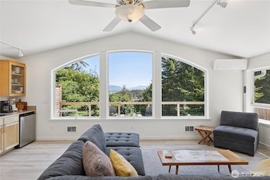 Views of Mt Baker and Huckleberry Island