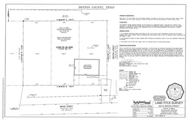 Old Survey with house plot.