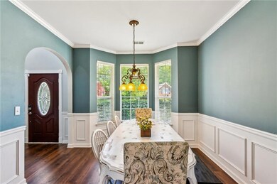 Large Dining Room is beautifully adorned with wain