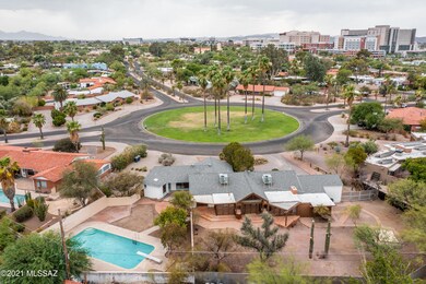 Aerial View of Park and UMC Banner