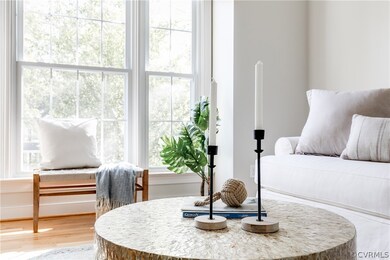Sitting area with lots of morning light for coffee