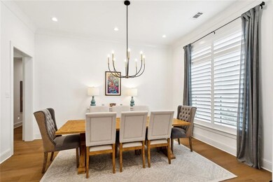 Formal dining room, wood flooring