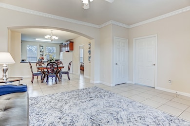 open area from living room to dining room