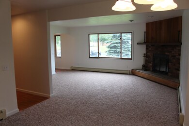 Living room with fireplace