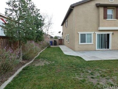 Side view of backyard