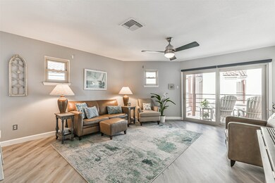 The living room looks out onto the beach