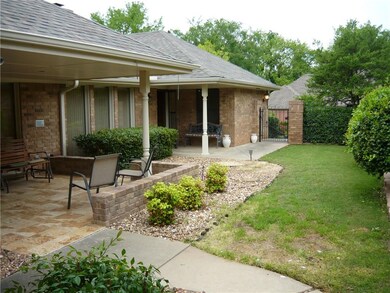 View of patio and lawn area.