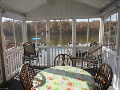 Screened porch overlooking the lake