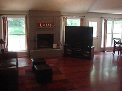 Living Room with vaulted ceilings
