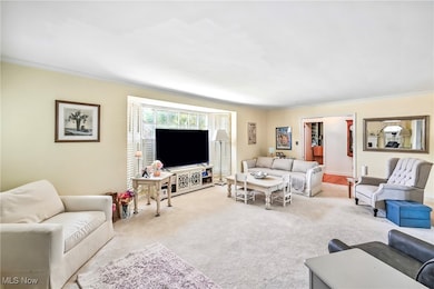 View of carpeted living room