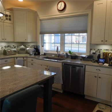 Granite countertops and stainless steel appliances