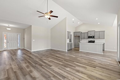 Unfurnished living room with light wood-type floor