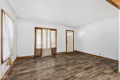 Natural light makes it way inside from living room windows.