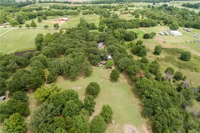 This aerial view is from the back of the property 