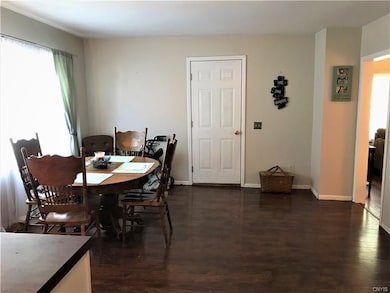 From kitchen looking into eating area