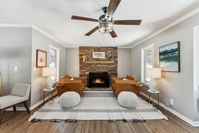 Cozy up on a cold winter night by the stone firepl