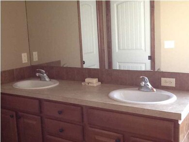 Master bathroom with double sinks