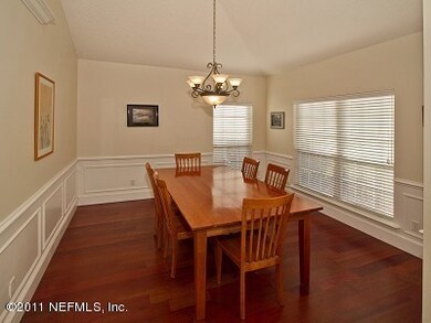 Dining Room with Cherry wood floor