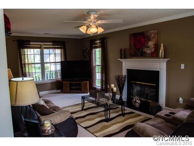 Living room with fireplace
