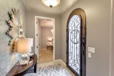 Entryway with custom Wallpaper