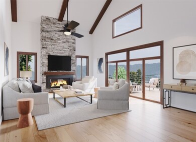 Rendering of living room is for illustration purpo