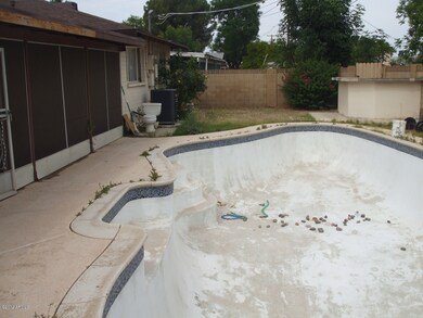 Drained pool