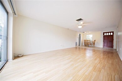 View from sliding doors to the front door.