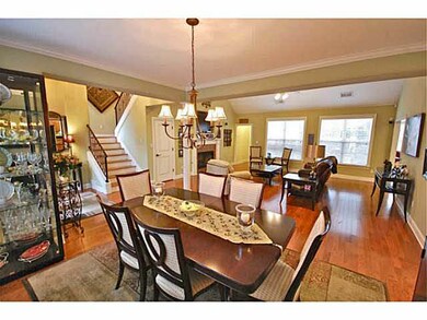 Open Dining Rm is spacious and graced with a setting sunlight.