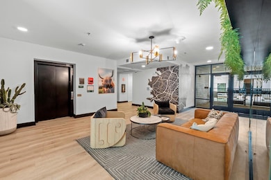 Building lobby featuring recessed lighting