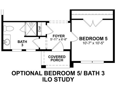Full bed and bath downstairs ILO study and powder.