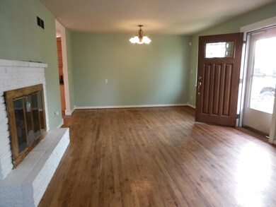 living room with fireplace