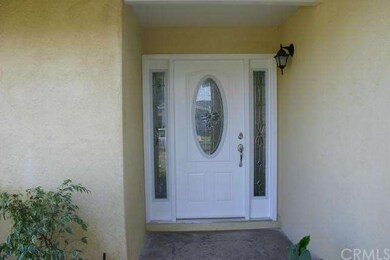 Lovely leaded glass entry door with side lights